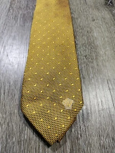 Versace Men’s Silk Tie 62x3.10 Medusa Logo Gold Made in Italy - Picture 1 of 8