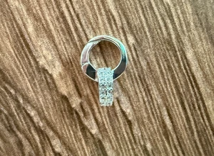 Authentic Origami Owl Silver Chain Clasp Brand New Pave Crystals Accessory - Picture 1 of 4