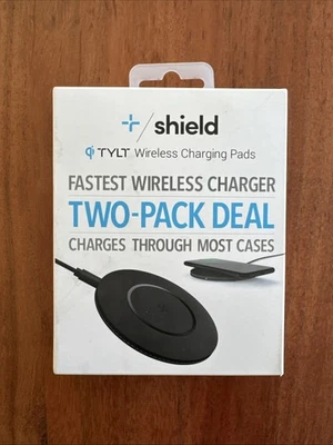 TYLT Shield 10 Вт тонкие самые быстрые беспроводные зарядные площадки упаковка из двух штук для iPhone Galaxy - Изображение 1 из 2
