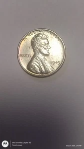 1943 BU Lincoln Steel Cent With Toning Beginning On This Fantastic Coin. Close L - Picture 1 of 3