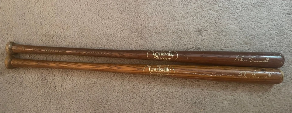 Alan Trammell MLB Detroit Tigers Louisville Slugger 22" Mini Bate Madera Lote de 2 Foto 1 de 1