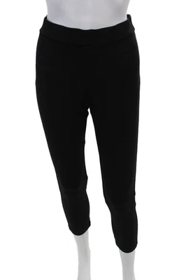 Theory  Womens Solid Elastic Waist Casual Ankle Leggings Black Size L - Image 1 of 4