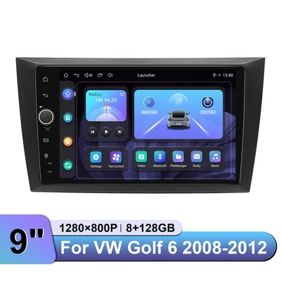 8+128GB Autoradio Android 9" für VW Golf 6 VI 2008-2012 Bluetooth Navigation GPS - Bild 1 von 4