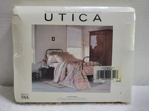 NUOVO VINTAGE USA MADE UTICA KING LENZUOLO PIATTO TULIPANO SERENATA JP STEVENS MULTICOLORE - Foto 1 di 5