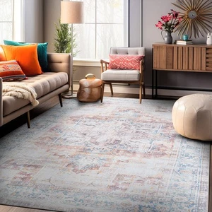 Rugshop Rugs for Living Room Bohemian Distressed Machine Washable Rugs Area Rugs - Picture 1 of 31