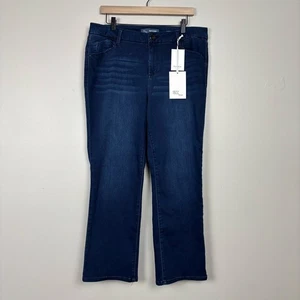 Pantalones de mezclilla para mujer 1822 16P azul ajustados rectos mejor mantequilla tiro alto elásticos - Imagen 1 de 11