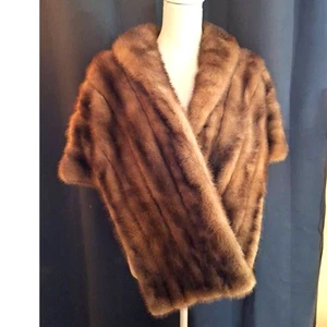 ¡SÉ un Eco-Rebelde! ¡Salva animales! Slay Style! FABULOSA ESTOLA Y BOLSO DE PIEL DE VISÓN VINTAGE - Imagen 1 de 11