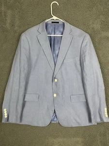 Lauren Ralph Lauren Blazer Herren 44 S Blau 100% Leinen Sport Mantel Anzug Jacke - Bild 1 von 12