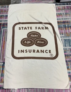 Vintage State Farm Insurance Promotional Beach Towel STAINED Fine Fashion Towel - Picture 1 of 13