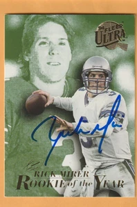 Rick Mirer Seattle Seahawks AUTO Firmado 1994 Fleer Ultra #6 Notre Dame Irlandés - Imagen 1 de 2