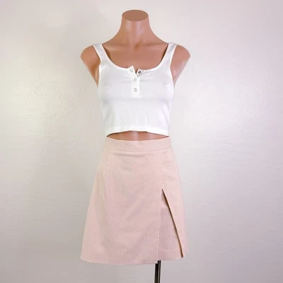 Minifalda Alex Marie Dionne Sarga Línea A Cálida Rosa Guinga Oficina Talla 12 Nueva con Etiquetas Foto 1 de 4