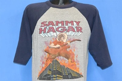 Camiseta vintage años 80 SAMMY HAGAR RED ROCKER TOUR 1983 SOFT FIRE 3/4 SLV MEDIANA M Foto 1 de 4