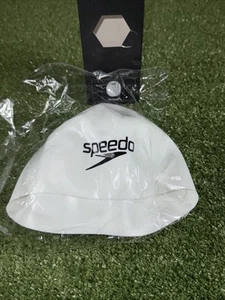 Gorra de natación Speedo Fastskin Racing Competition blanca mediana - NUEVA - Imagen 1 de 6