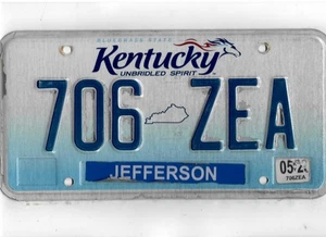 Kentucky Beifahrer 2020 Kennzeichen "706 ZEA" ***JEFFERSON*** - Bild 1 von 1