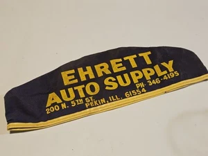 DE COLECCIÓN EHRETT TIENDA DE SUMINISTROS AUTOMÁTICOS SOMBRERO GORRA PEKIN ILLINOIS PROTO HERRAMIENTAS PUBLICIDAD CSN - Imagen 1 de 5
