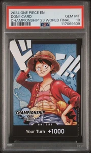 PSA 10 One Piece 2023 Campionato Finale Mondiale Rufy DON Card Promo Inglese - Foto 1 di 2