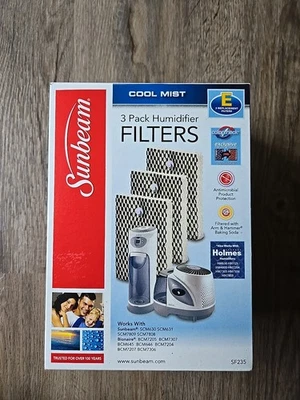 Sunbeam Cool Mist Humidifier Filters 3 Pack PLUS One Extra Filter (4 Total) - Image 1 of 4