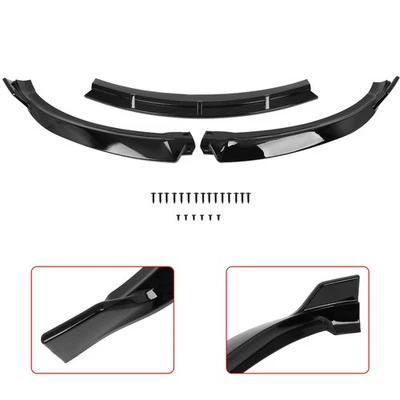 Fast Shipping For 2012-2016 Tesla Model S Models Front Bumper Lip Painted Black - Изображение 1 из 4