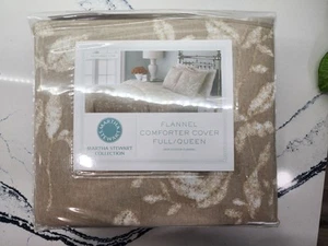 MARTHA STEWART Strukturranke Flanell Queen/Voll Bettdecke Bezug Baumwolle Neu  - Bild 1 von 5