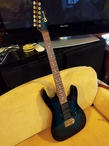 Electric Guitar Gradient Blue 22 Fret Safe delivery from Japan - Picture 1 of 7