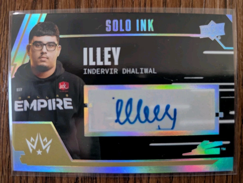 ILLEY Indervir 2021 Upper Deck CALL OF DUTY LEAGUE SOLO INK AUTO Card PWE - Image 1 of 1