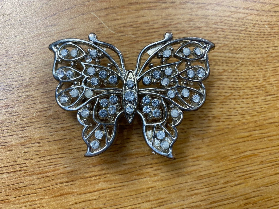 Пряжка для ремня бабочка со стразами - Изображение 1 из 3