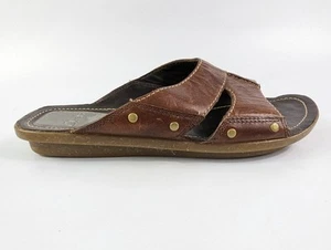 Clarks Brown Leather Mules Sandals UK 4.5 - Picture 1 of 6