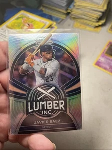 2022 Panini Silver Prizm JAVIER BAEZ - Lumber Inc. #LI-1 Detroit Tigers - Picture 1 of 2