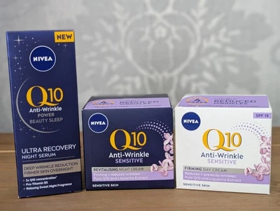 Nivea Q10 Anti Wrinkle - Day Cream 50ml - Night Cream 50ml - Night Serum 30ml - Image 1 of 4