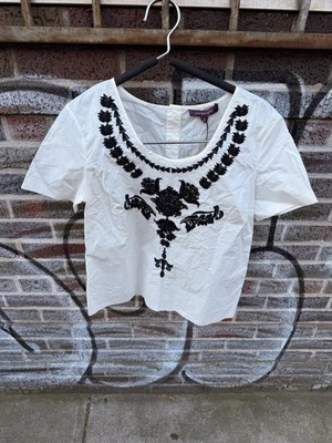 SIZE 0 | NWT MARCHESA VOYAGE 100% COTTON WITH SEQUINS - Изображение 1 из 4