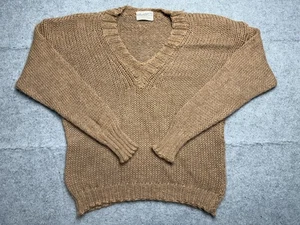 Vintage Inverness Pullover Herren 40 braun Wolle Alpaka V-Ausschnitt Strickpullover 60s - Bild 1 von 12