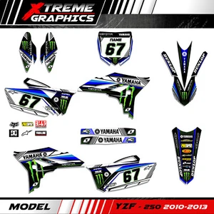 Yamaha YZF 250 YZ 250F Decals Graphics Kit Complete 2010 2011 2012 part - Picture 1 of 4