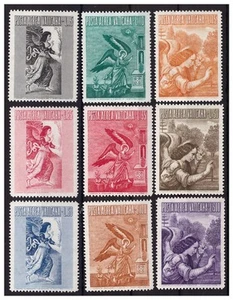 VATICAN - 1956 POSTLUFTPOST ERZENGEL GABRIEL SERIE NEU ** MNH - Picture 1 of 1