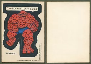 1975 Topps Comic Book Heroes Sticker - The Thing-2 (White Back; 1 Asterisk) - Picture 1 of 1