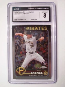 2024 Topps Chrome Update #USC27 PAUL SKENES (CGC 8 / Pirates) RC - NM/MINT! WOW! - Picture 1 of 2