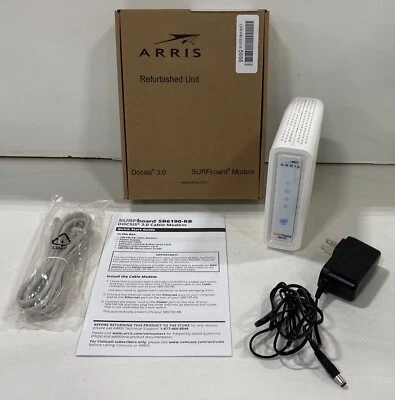 ARRIS Surfboard SB6190-RB DOCSIS 3.0 Cable Modem, White - Image 1 of 4