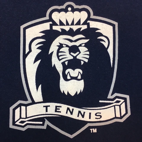 1362 Old Dominion Monarchs Tennis T-Shirt Men's Size L Hall Automotive Tee BLUE Cover