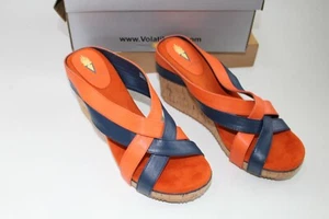 Volatile Women’s Vulcan Sandals Platform Size 10 NIB Navy Orange NEW Auburn - Picture 1 of 5