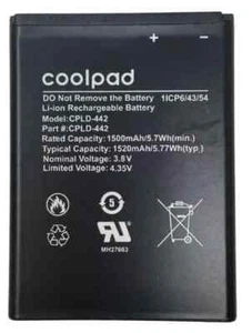 Batterie Coolpad Belleza CP3321AT CPLD-442 1500 mAh - Photo 1 sur 2