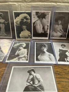 Antique Postcards Camille Clifford Fashion Dresses Fur Hats English Set of 9 - Bild 1 von 13