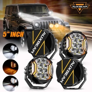AUXBEAM 4X 5" LED Side Shooter Ditch Light Pods DRL Offroad For Hummer ATV 4WD - Picture 1 of 12