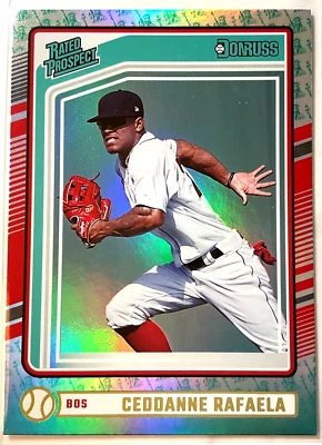 2024 Donruss Ceddanne Rafaela Liberty Foil Boston Red Sox Rated Prospect - Image 1 of 2