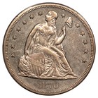 1870-Cc $1 Liberty Seated Dollar Pcgs Au55