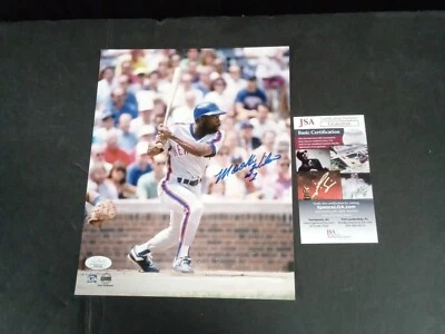 Mookie Wilson OF Signed 8x10 Photo New York Mets JSA -1 # - Image 1 of 4