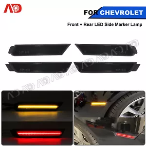 Smoked LED Side Marker Light For Chevy Camaro 2010-2015 Amber Red Front Rear 4x - Picture 1 of 12
