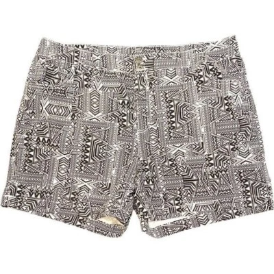 女式大码褪色荣耀部落印花短裤黑色白色 22W — 第 1/4 张图片