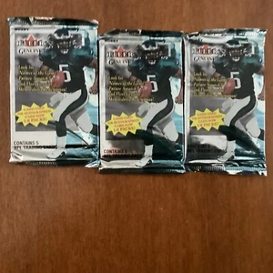 2001 Fleer Genuine Football - 3 Packs! Possible Brees, Vick, Tomlinson Rookie! - Picture 1 of 2