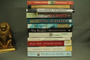 lot 12 paperback books Pigs in Heaven The Kite Runner Breakfast with Buddha - Picture 1 of 2