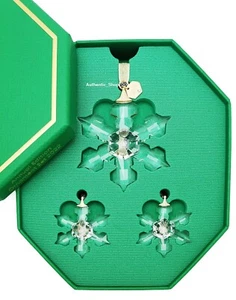 NEW SWAROVSKI Annual Edition Christmas Snowflake Ornament Set With Box 5634889 - Picture 1 of 4