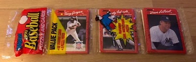 1990 Donruss Rack Pack Tony Gwynn Padres TWO Yankees Randy Velarde Dave LaPoint - Image 1 of 2